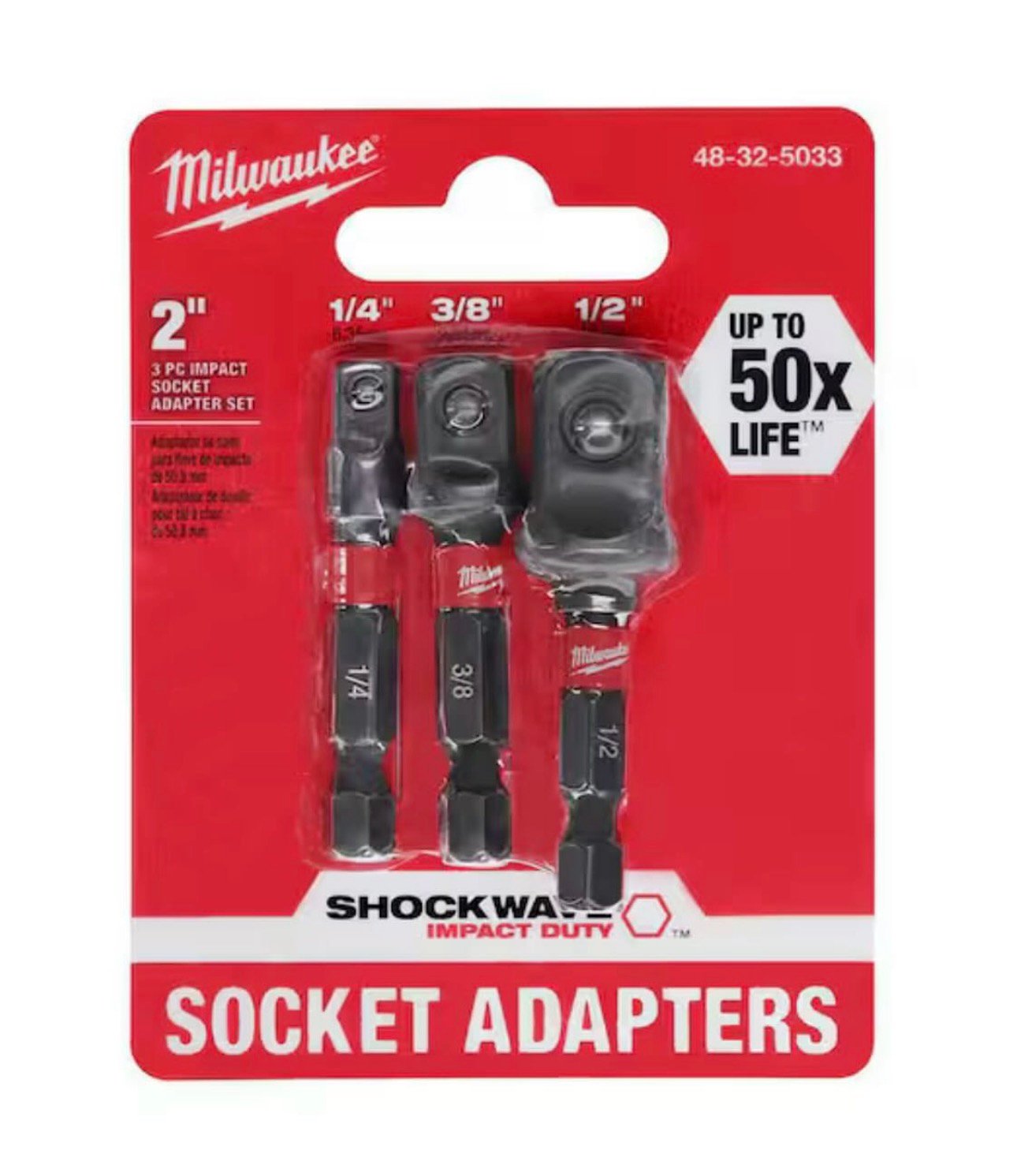 adaptadores milwaukee 1/4-3/8-1/2